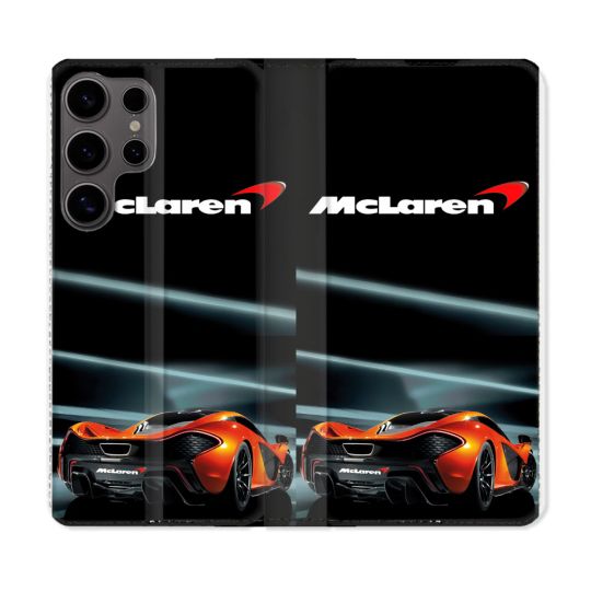 Housse Cuir Portefeuille Pour Samsung Galaxy S25 Mc Laren