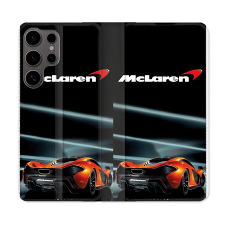 Housse Cuir Portefeuille Pour Samsung Galaxy S25 Mc Laren