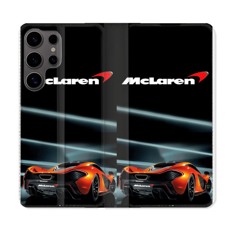 Housse Cuir Portefeuille Pour Samsung Galaxy S25 Mc Laren