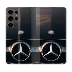 Housse Cuir Portefeuille Pour Samsung Galaxy S25 Mercedes Calendre