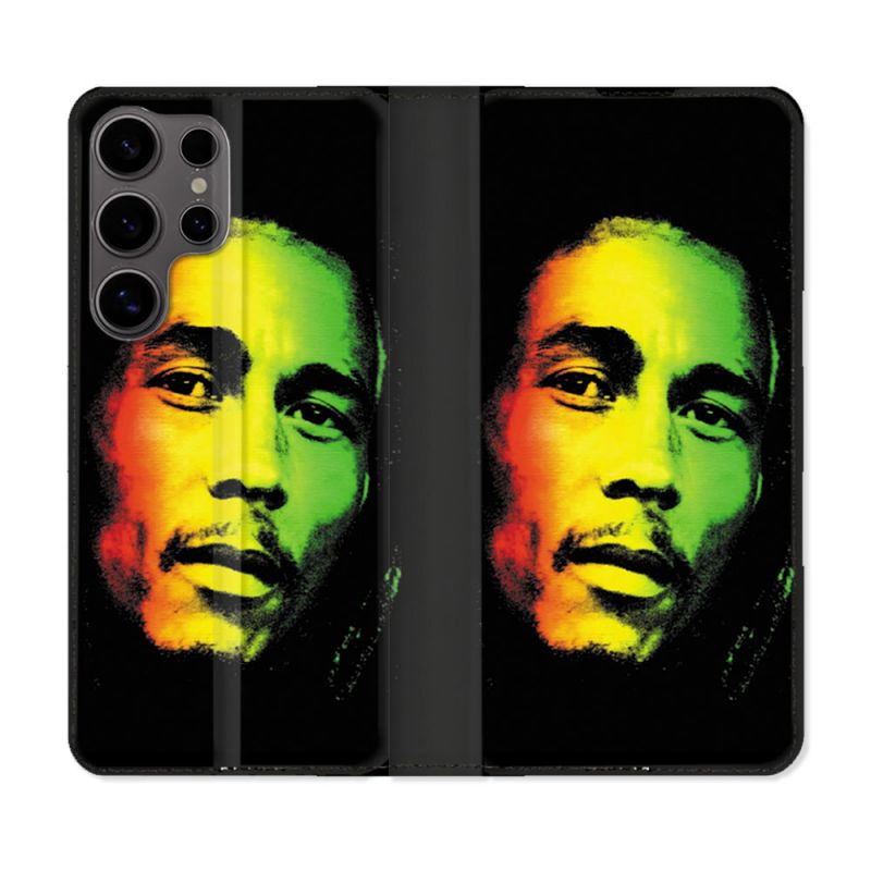 Housse Cuir Portefeuille Pour Samsung Galaxy S25 Musique Bob Marley 2