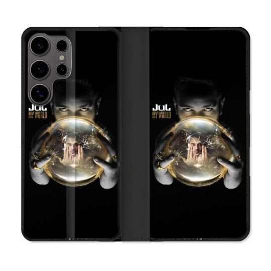 Housse Cuir Portefeuille Pour Samsung Galaxy S25 Musique Jul Affiche
