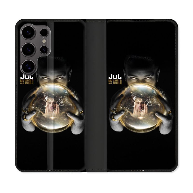Housse Cuir Portefeuille Pour Samsung Galaxy S25 Musique Jul Affiche