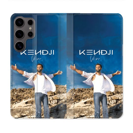 Housse Cuir Portefeuille Pour Samsung Galaxy S25 Musique Kendji