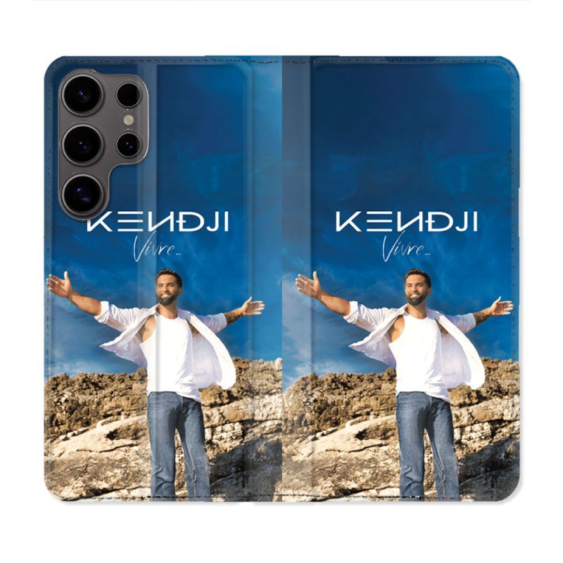 Housse Cuir Portefeuille Pour Samsung Galaxy S25 Musique Kendji