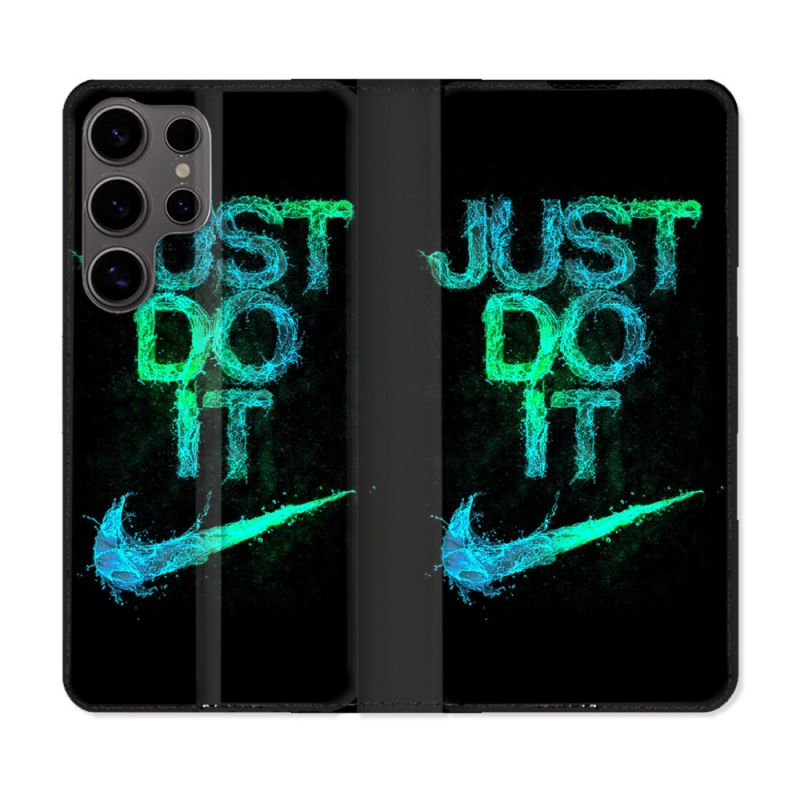 Housse Cuir Portefeuille Pour Samsung Galaxy S25 Nike Just Do It
