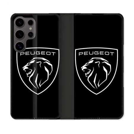 Housse Cuir Portefeuille Pour Samsung Galaxy S25 Peugeot