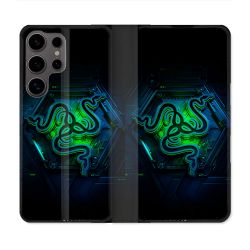 Housse Cuir Portefeuille Pour Samsung Galaxy S25 Razer