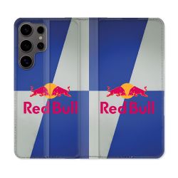 Housse Cuir Portefeuille Pour Samsung Galaxy S25 Red Bull Classique