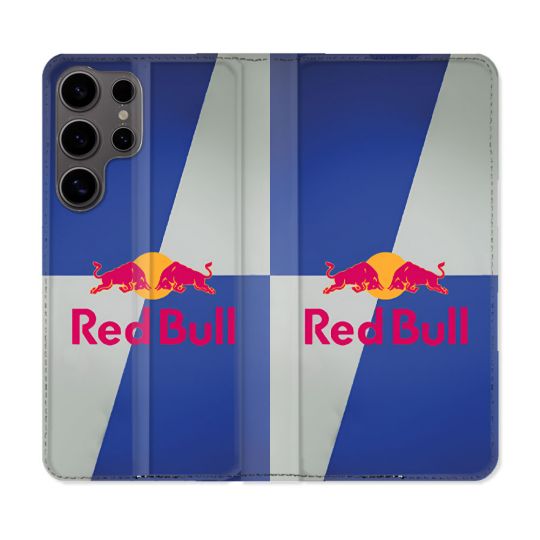 Housse Cuir Portefeuille Pour Samsung Galaxy S25 Red Bull Classique