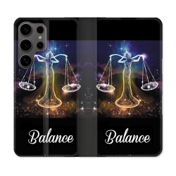 Housse Cuir Portefeuille Pour Samsung Galaxy S25 Signe Zodiaque 2 Balance