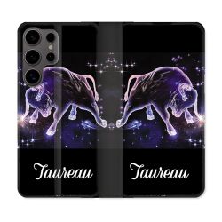 Housse Cuir Portefeuille Pour Samsung Galaxy S25 Signe Zodiaque 2 Taureau