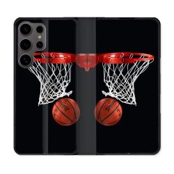 Housse Cuir Portefeuille Pour Samsung Galaxy S25 Sport Basket Panier