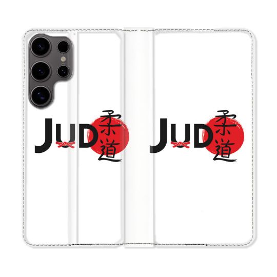Housse Cuir Portefeuille Pour Samsung Galaxy S25 Sport Judo Logo