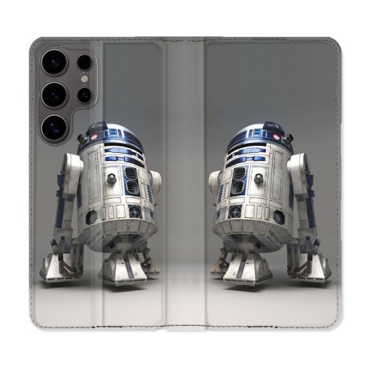 Housse Cuir Portefeuille Pour Samsung Galaxy S25 Star Wars - R2D2