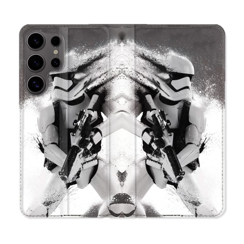 Housse Cuir Portefeuille Pour Samsung Galaxy S25 Star Wars - Trooper