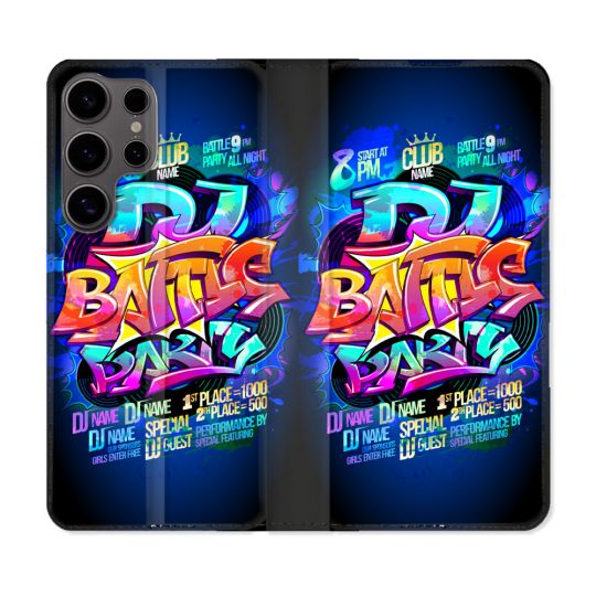 Housse Cuir Portefeuille Pour Samsung Galaxy S25 Street Art Rap