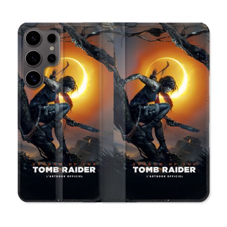Housse Cuir Portefeuille Pour Samsung Galaxy S25 Tomb Raider