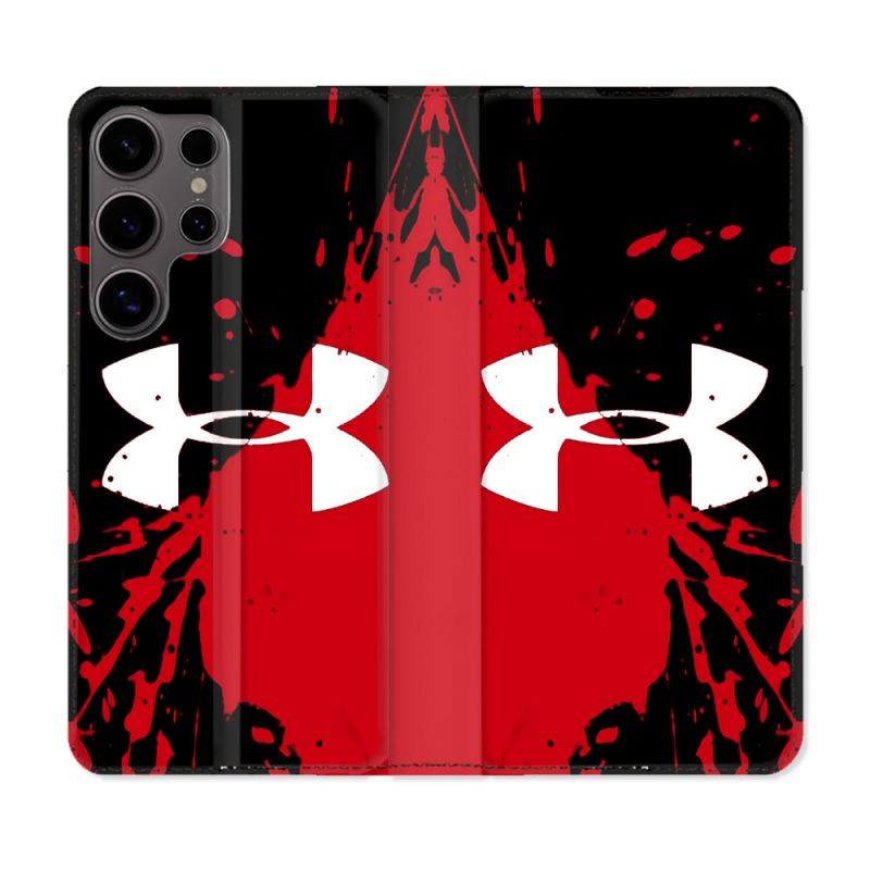Housse Cuir Portefeuille Pour Samsung Galaxy S25 Under Armour