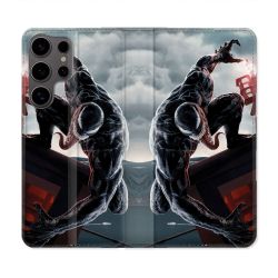 Housse Cuir Portefeuille Pour Samsung Galaxy S25 Venom