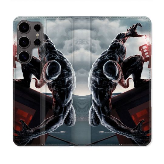 Housse Cuir Portefeuille Pour Samsung Galaxy S25 Venom