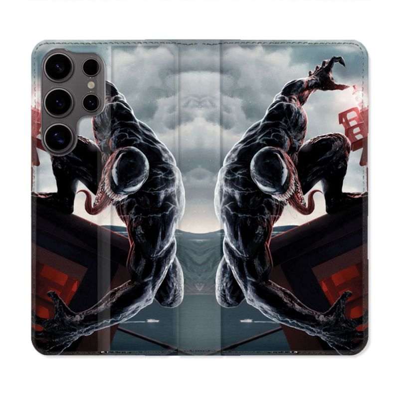 Housse Cuir Portefeuille Pour Samsung Galaxy S25 Venom