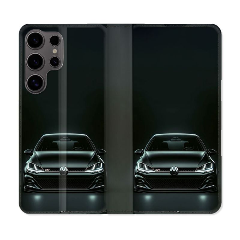 Housse Cuir Portefeuille Pour Samsung Galaxy S25 Volkwagen Golf GTI