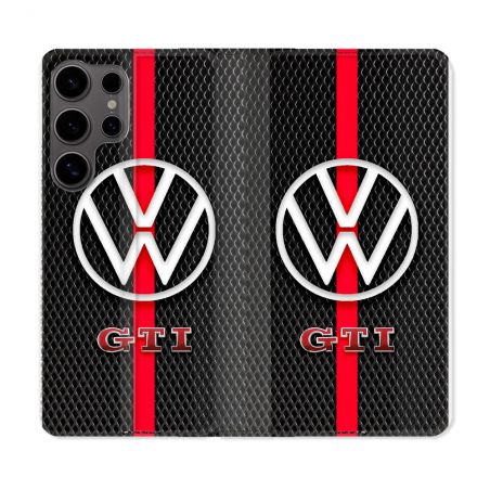 Housse Cuir Portefeuille Pour Samsung Galaxy S25 Volkwagen Line