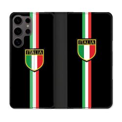 Housse Cuir Portefeuille Pour Samsung Galaxy S25 Voyage Italie 3 Noir