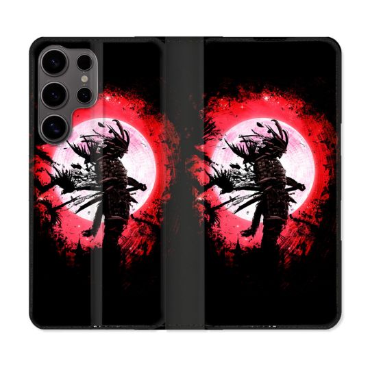 Housse Cuir Portefeuille Pour Samsung Galaxy S25 Voyage Japon Samourai