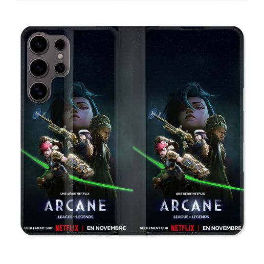 Housse Cuir Portefeuille Pour Samsung Galaxy S25 PLUS Arcane Affiche