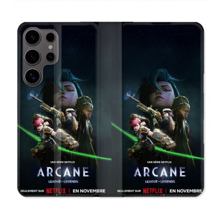 Housse Cuir Portefeuille Pour Samsung Galaxy S25 PLUS Arcane Affiche