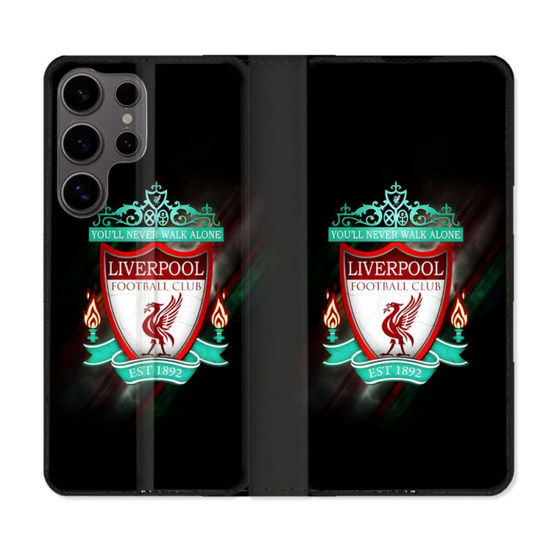 Housse Cuir Portefeuille Pour Samsung Galaxy S25 PLUS Foot Liverpool