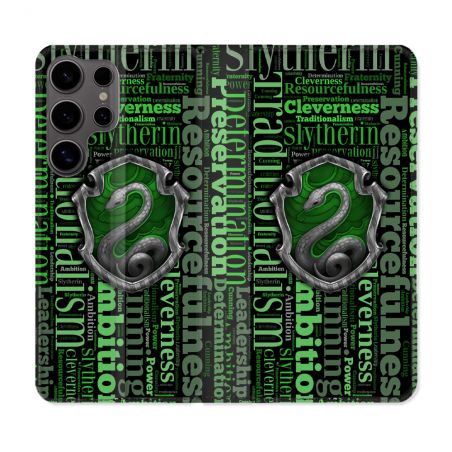 Housse Cuir Portefeuille Pour Samsung Galaxy S25 PLUS Harry Potter Serpentar