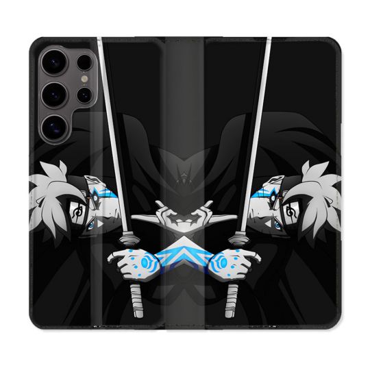 Housse Cuir Portefeuille Pour Samsung Galaxy S25 PLUS Manga Boruto Epée