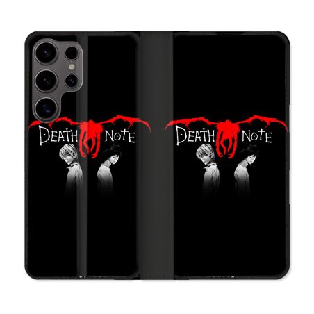 Housse Cuir Portefeuille Pour Samsung Galaxy S25 PLUS Manga Death Note Noir