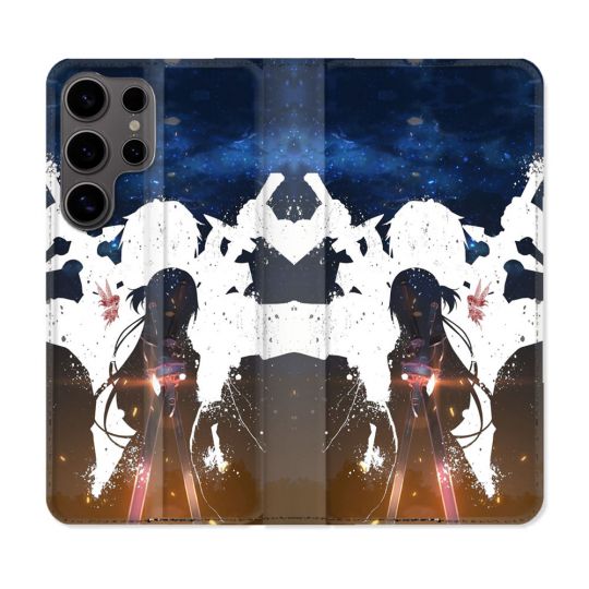 Housse Cuir Portefeuille Pour Samsung Galaxy S25 PLUS Manga SAO sword Art Online Asuna
