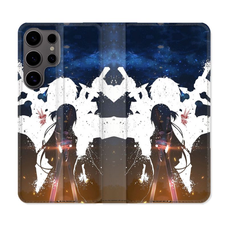 Housse Cuir Portefeuille Pour Samsung Galaxy S25 PLUS Manga SAO sword Art Online Asuna