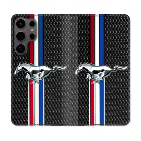 Housse Cuir Portefeuille Pour Samsung Galaxy S25 PLUS Mustang