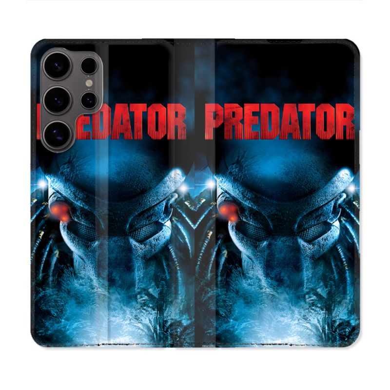 Housse Cuir Portefeuille Pour Samsung Galaxy S25 PLUS Predator Affiche