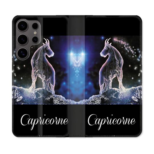 Housse Cuir Portefeuille Pour Samsung Galaxy S25 PLUS Signe Zodiaque 2 Capricorne