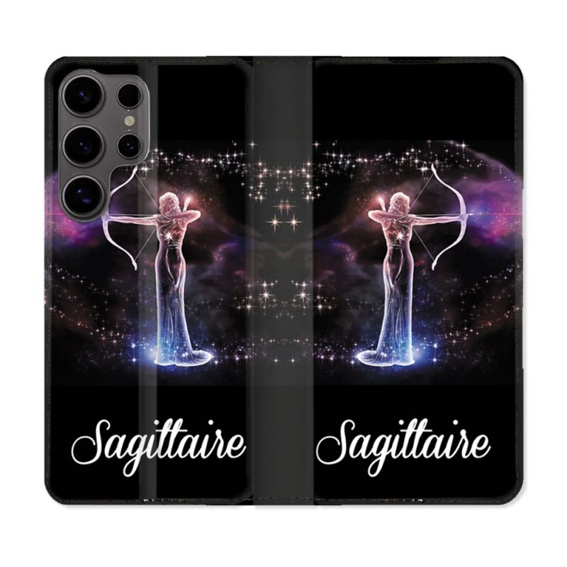 Housse Cuir Portefeuille Pour Samsung Galaxy S25 PLUS Signe Zodiaque 2 Sagittaire