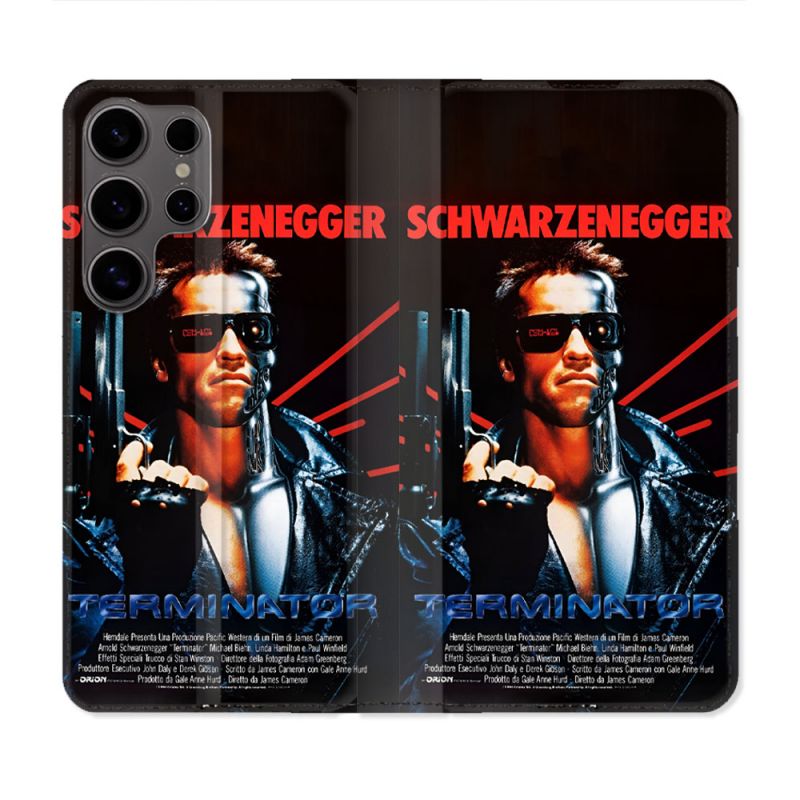 Housse Cuir Portefeuille Pour Samsung Galaxy S25 PLUS Terminator