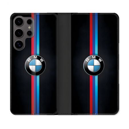Housse Cuir Portefeuille Pour Samsung Galaxy S25 ULTRA BMW Logo