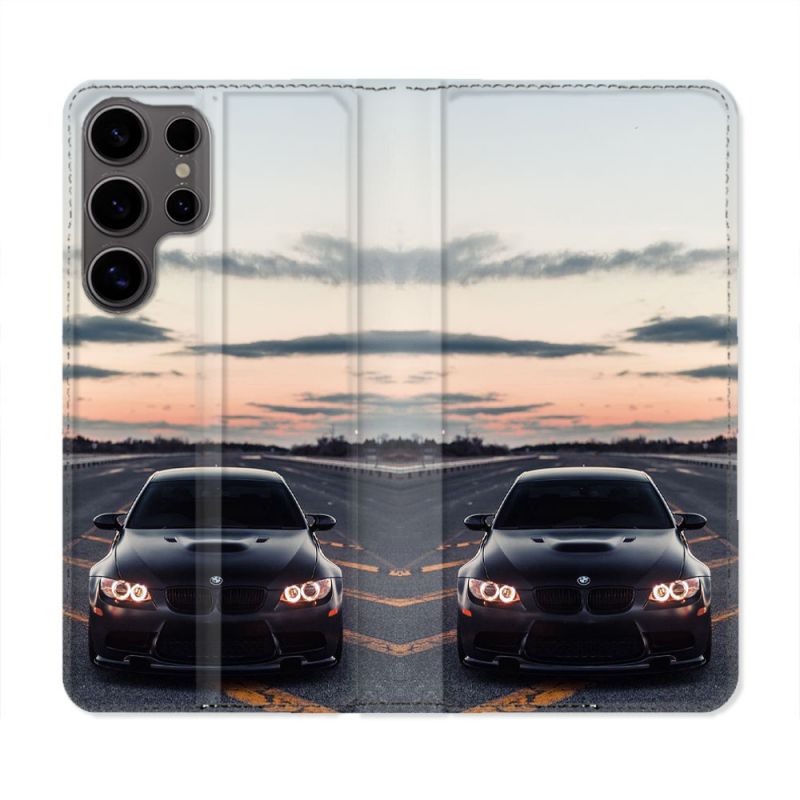 Housse Cuir Portefeuille Pour Samsung Galaxy S25 ULTRA BMW Serie