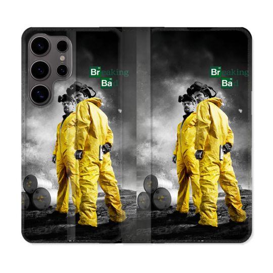 Housse Cuir Portefeuille Pour Samsung Galaxy S25 ULTRA Breaking Bad Affiche