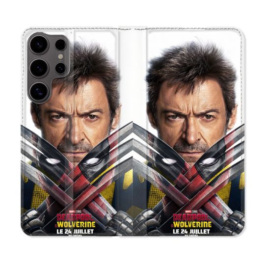 Housse Cuir Portefeuille Pour Samsung Galaxy S25 ULTRA Deadpool Affiche