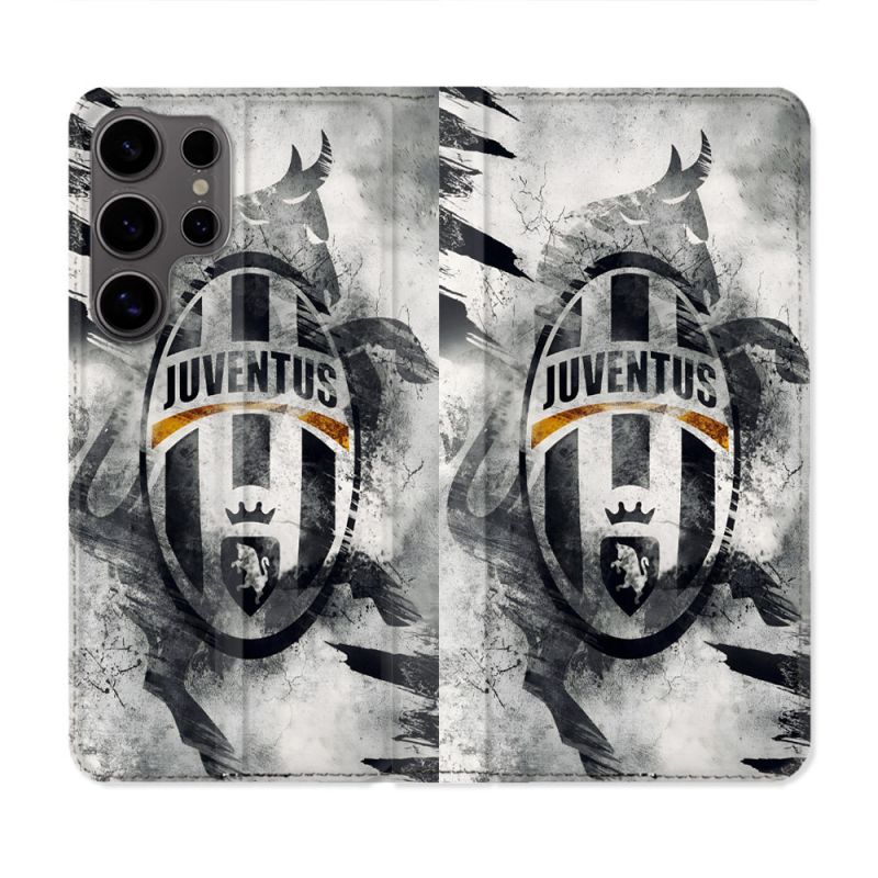 Housse Cuir Portefeuille Pour Samsung Galaxy S25 ULTRA Foot Juventus Turin
