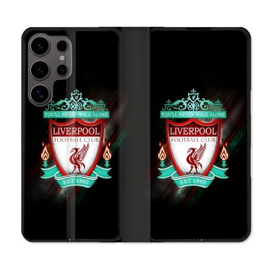 Housse Cuir Portefeuille Pour Samsung Galaxy S25 ULTRA Foot Liverpool