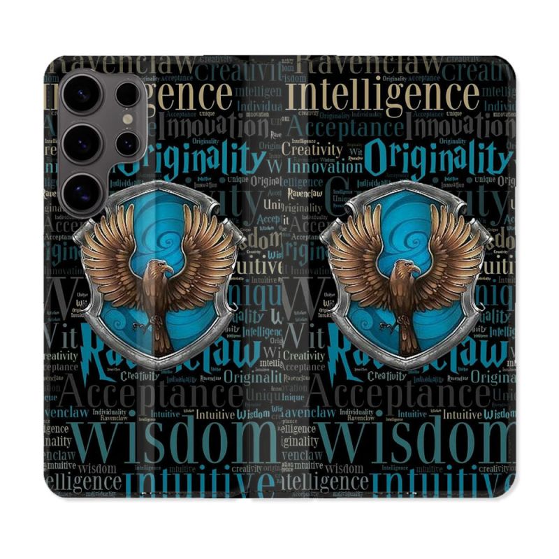 Housse Cuir Portefeuille Pour Samsung Galaxy S25 ULTRA Harry Potter Serdaigle